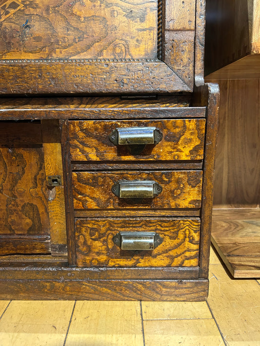 Antique Japanese Small Drop Front Desk/Cabinet