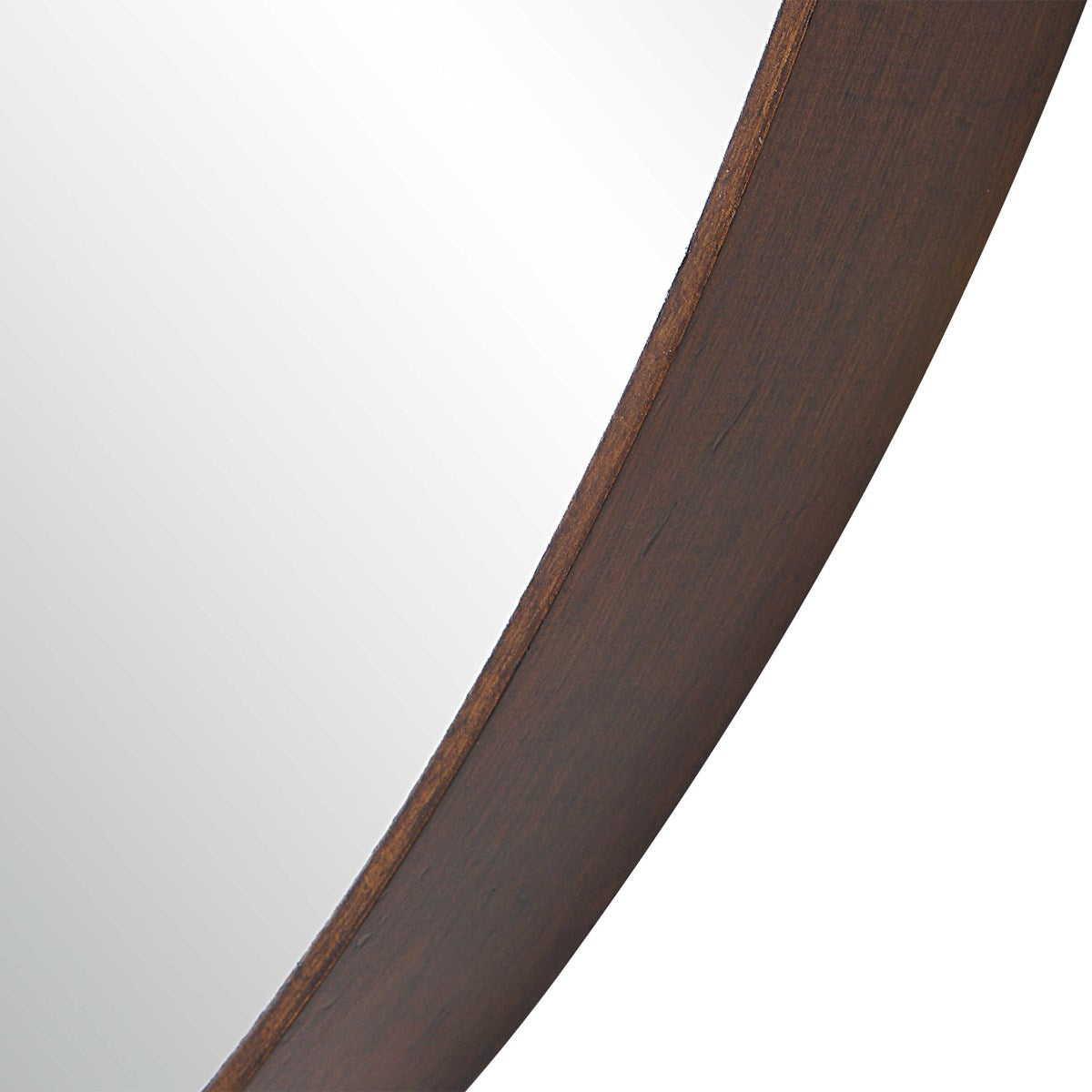 36" Round Wooden Mirror