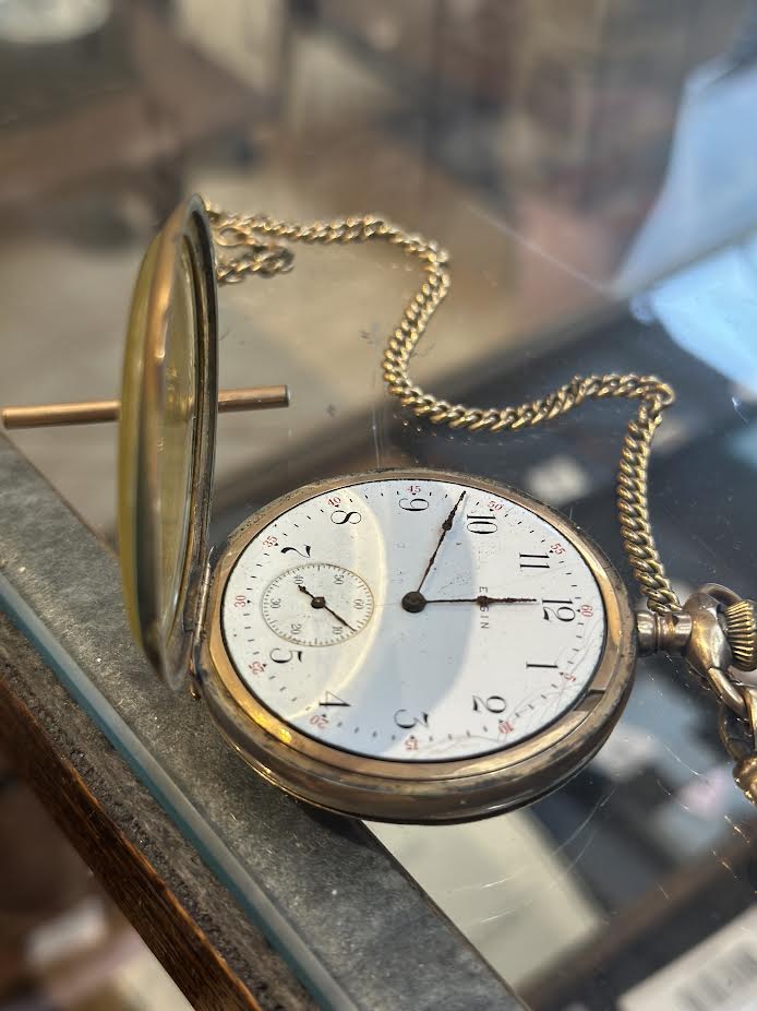 Vintage Elgin Pocket Watch with Watch Fob