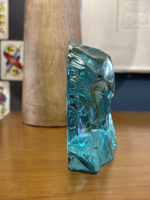 Signed Etched Owl in Glass