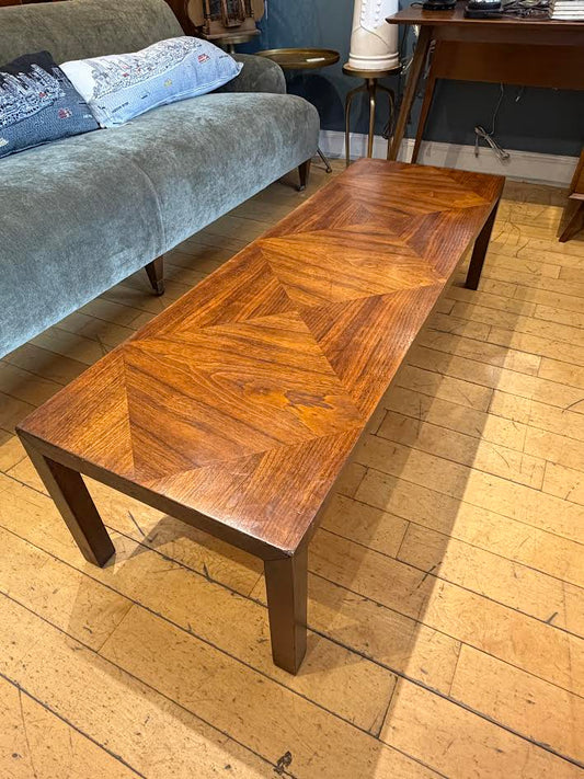Lane American Modern Coffee Table with Diamond Inlay