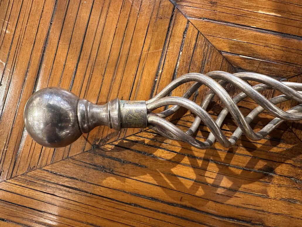 Silver Plated Twisted Magnifying Glass