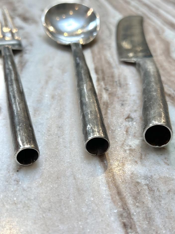 24pc Hand Forged Cutlery Set