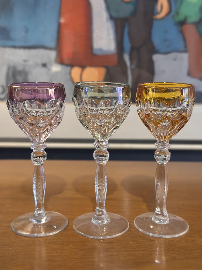 Set of 6 Crystal Cordial Glasses