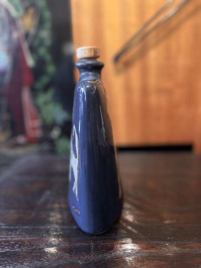 Signed Mora Ceramic Cat Bottle