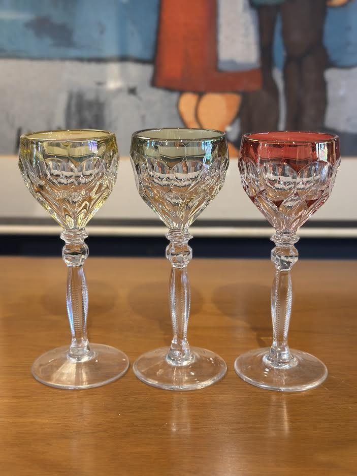 Set of 6 Crystal Cordial Glasses