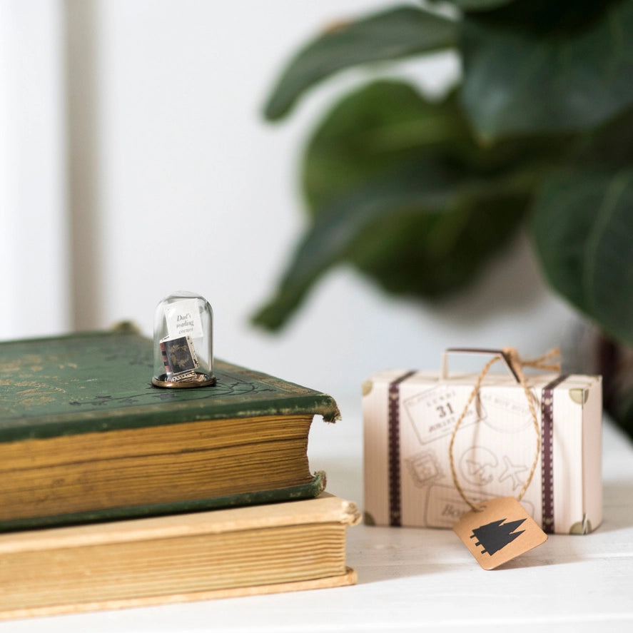 Miniature Library with Personalised Note, Message in Mini Dome
