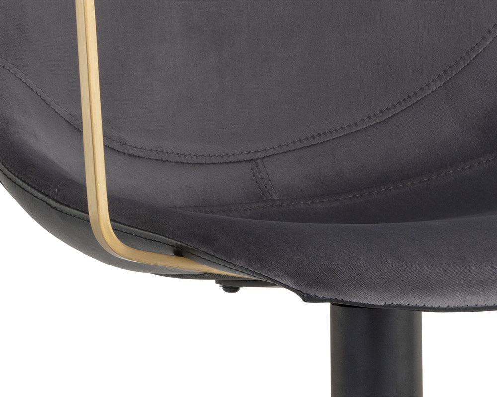 Fabric and Faux Leather Swivel Armchair