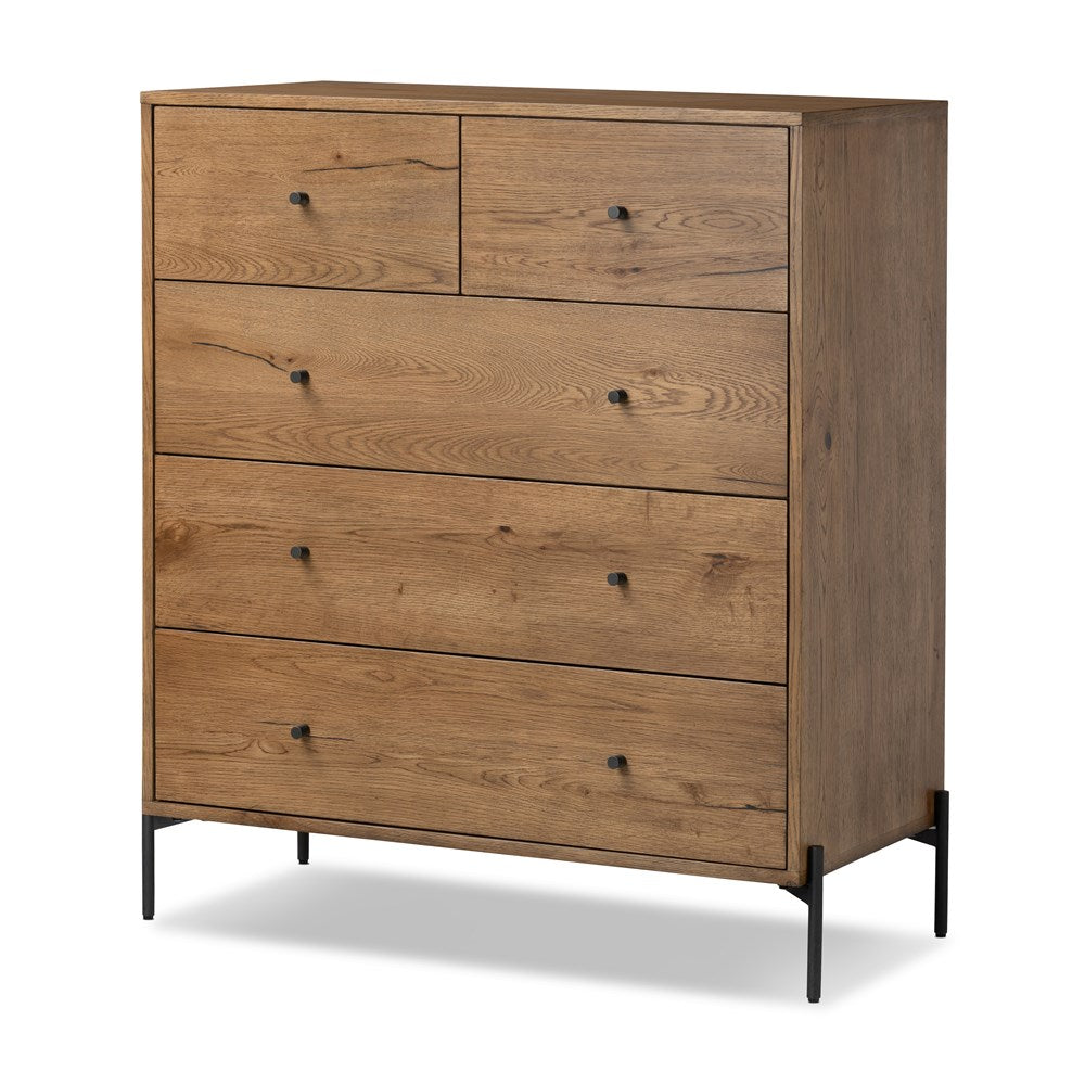 Oak 5 Drawer Dresser