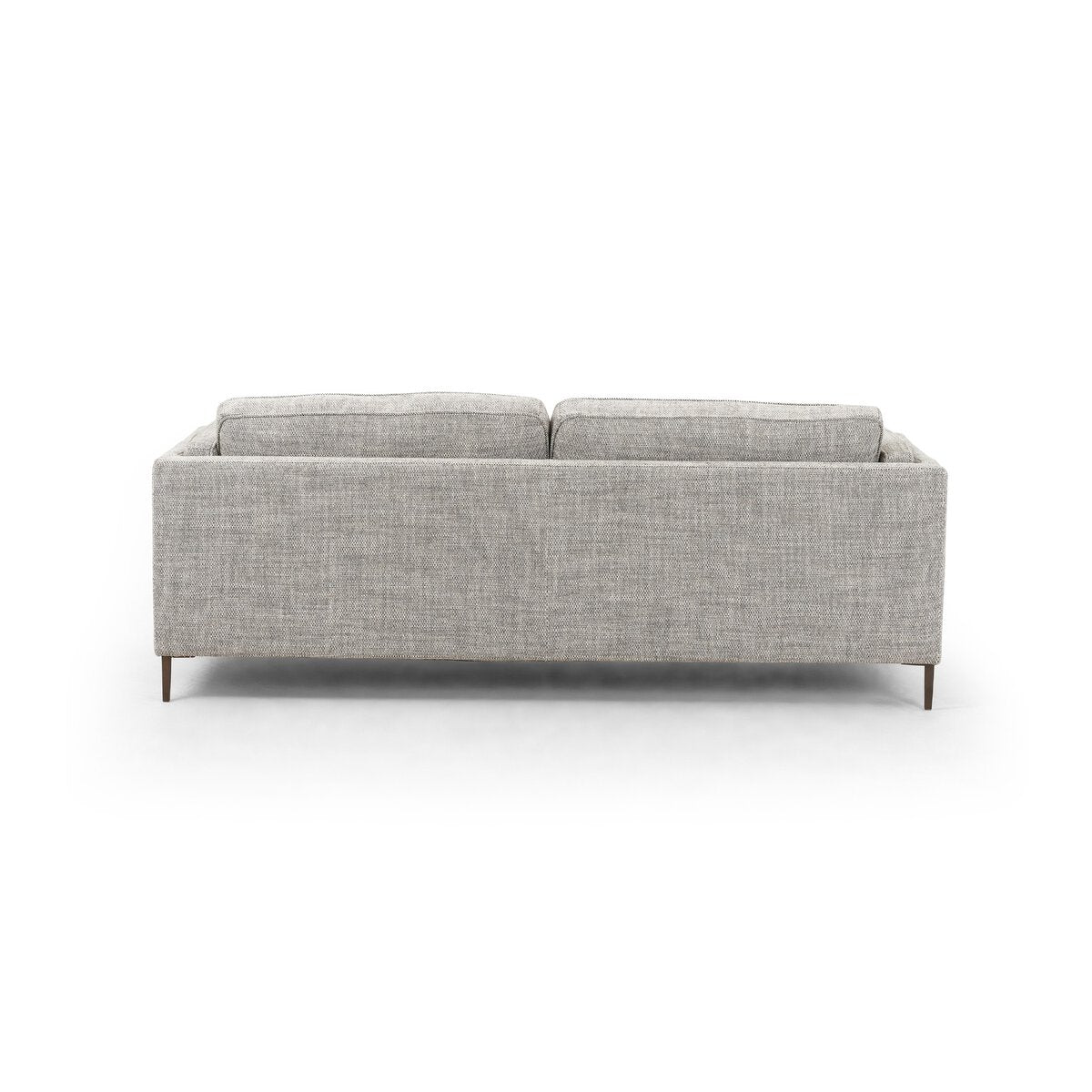 Distressed Velvet Sofa with Brass Legs