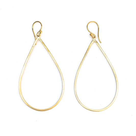 Brass tear drop earrings-E06
