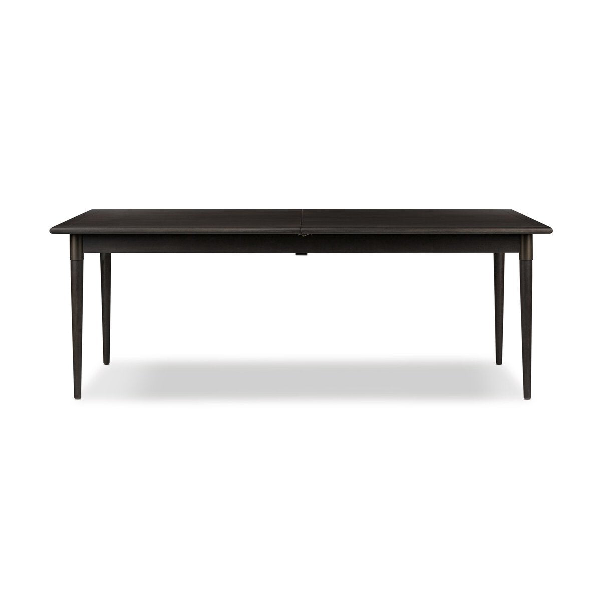 Acacia Wood Extendable Rectangular Dining Table with Iron Accents