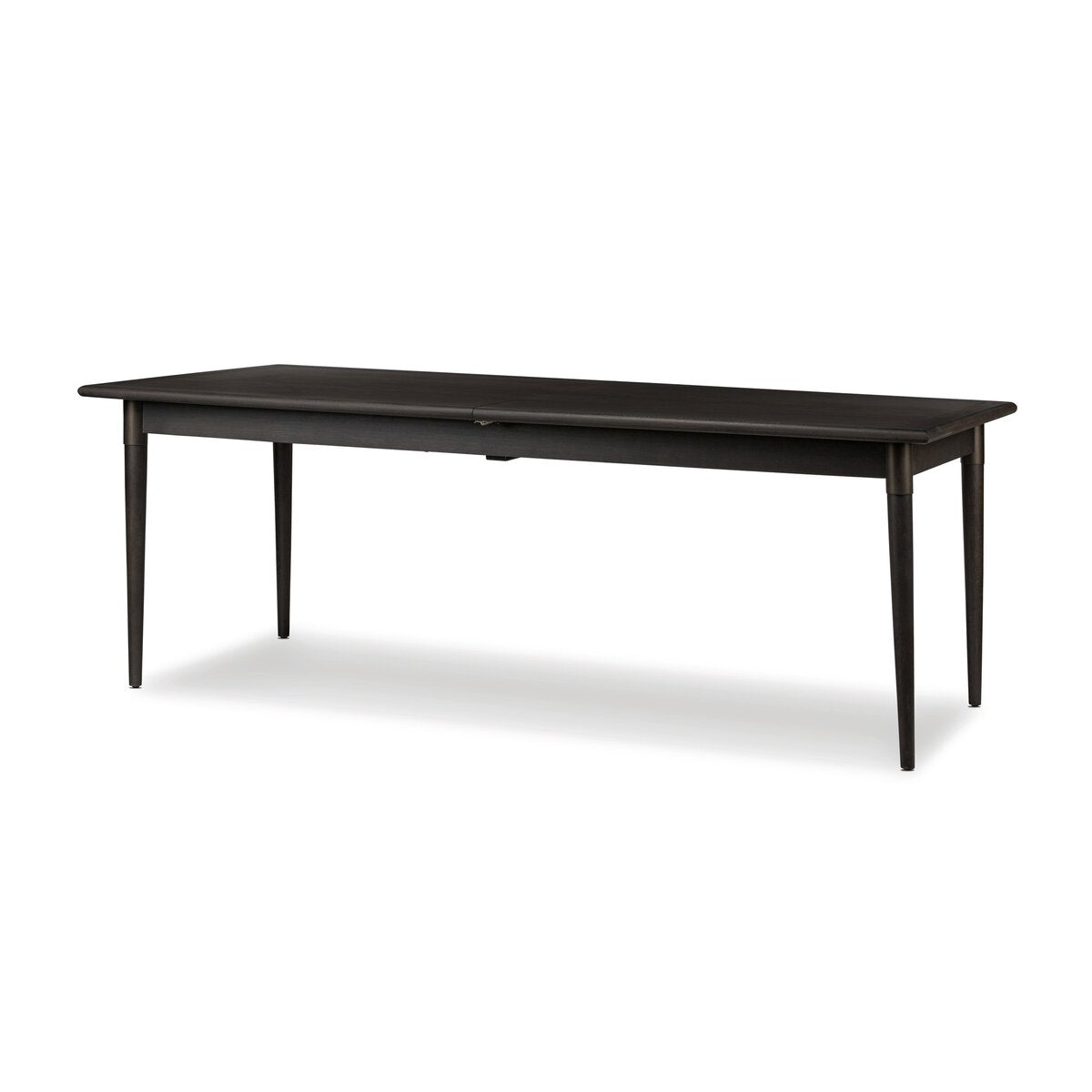 Acacia Wood Extendable Rectangular Dining Table with Iron Accents