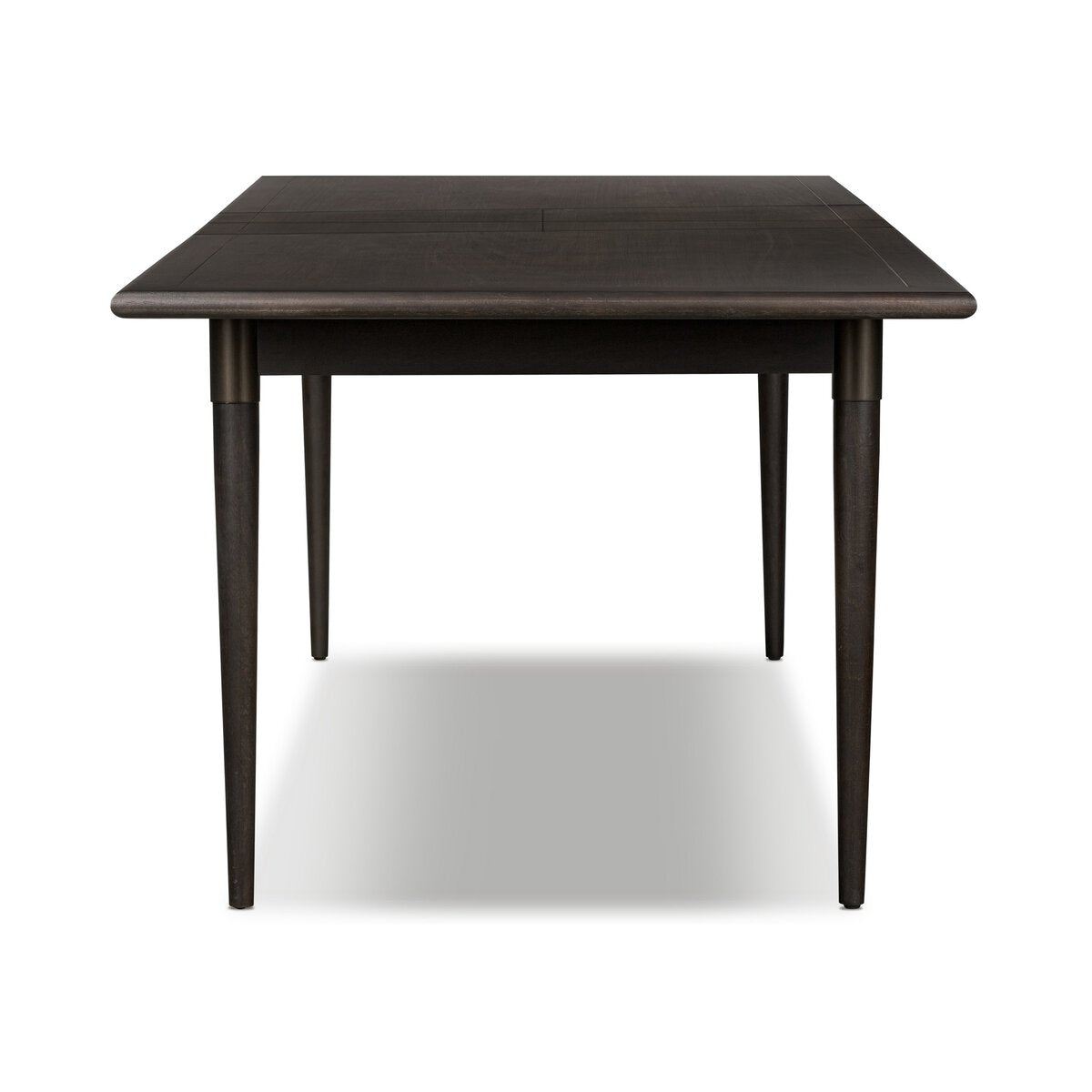 Acacia Wood Extendable Rectangular Dining Table with Iron Accents