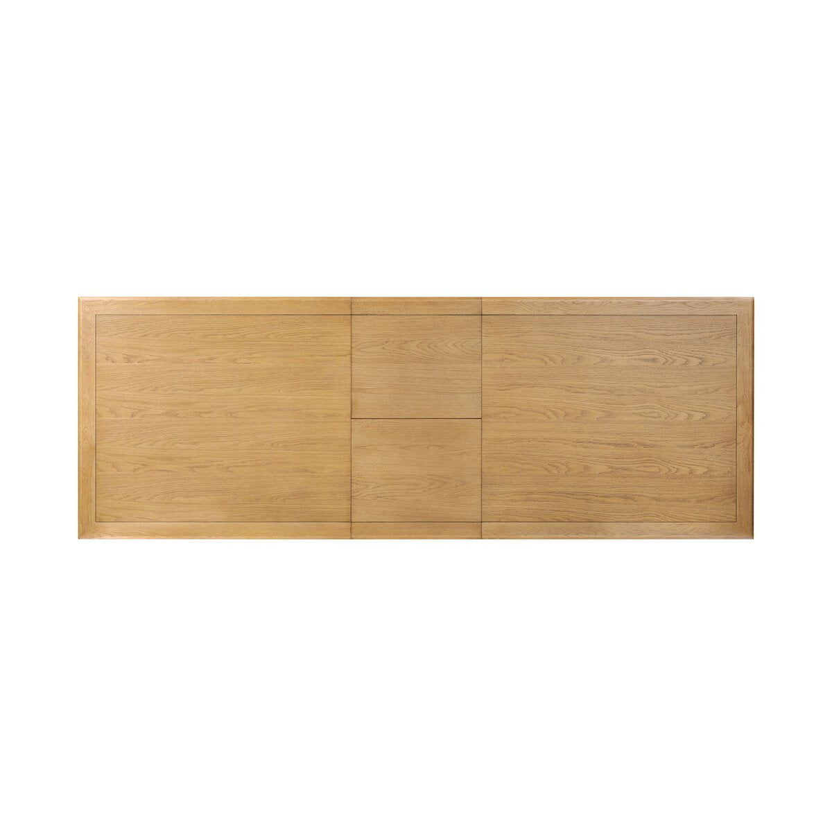 Acacia Wood Extendable Rectangular Dining Table with Iron Accents