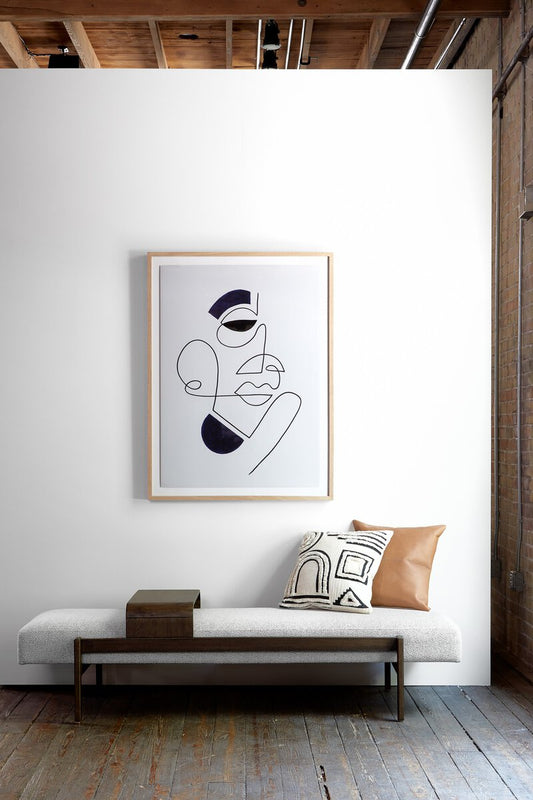 Modern Bench with Slider Table