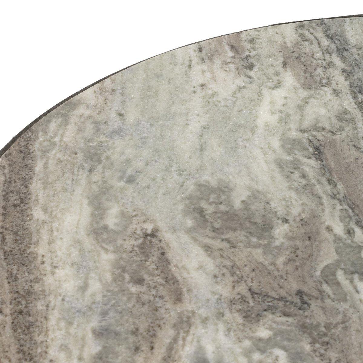 Round Marble Coffee Table with Semi Sphere Base
