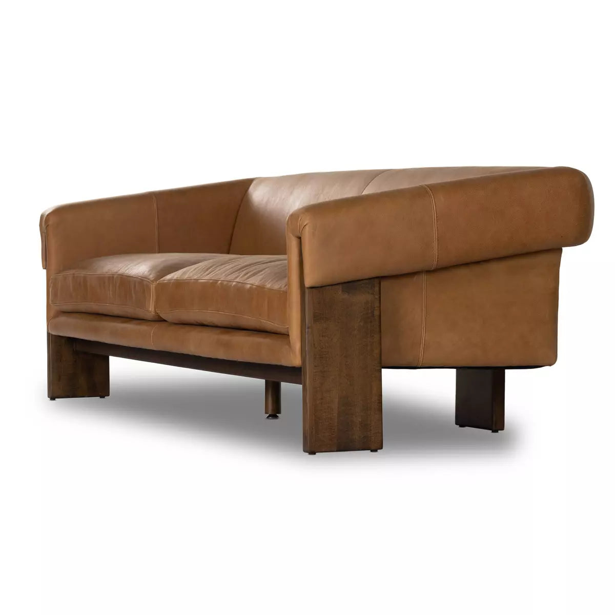 Floating Leather and Beech Sofa
