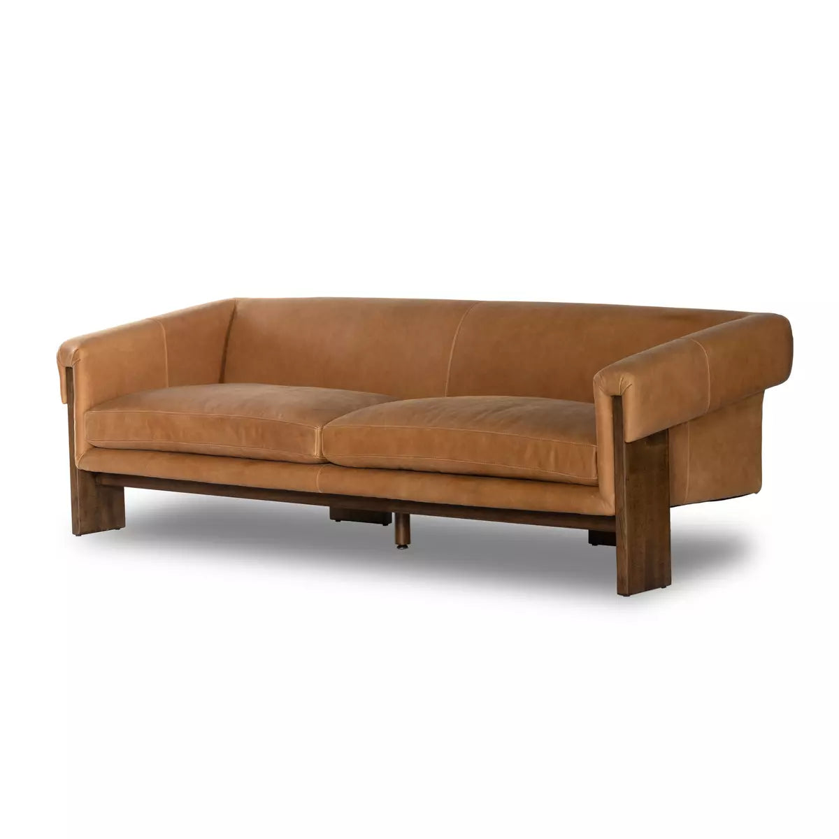Floating Leather and Beech Sofa