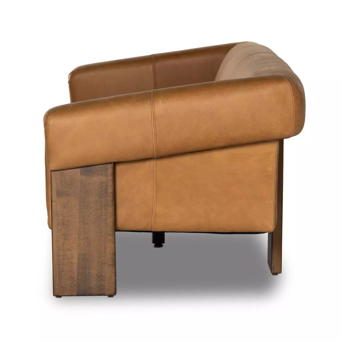 Floating Leather and Beech Sofa