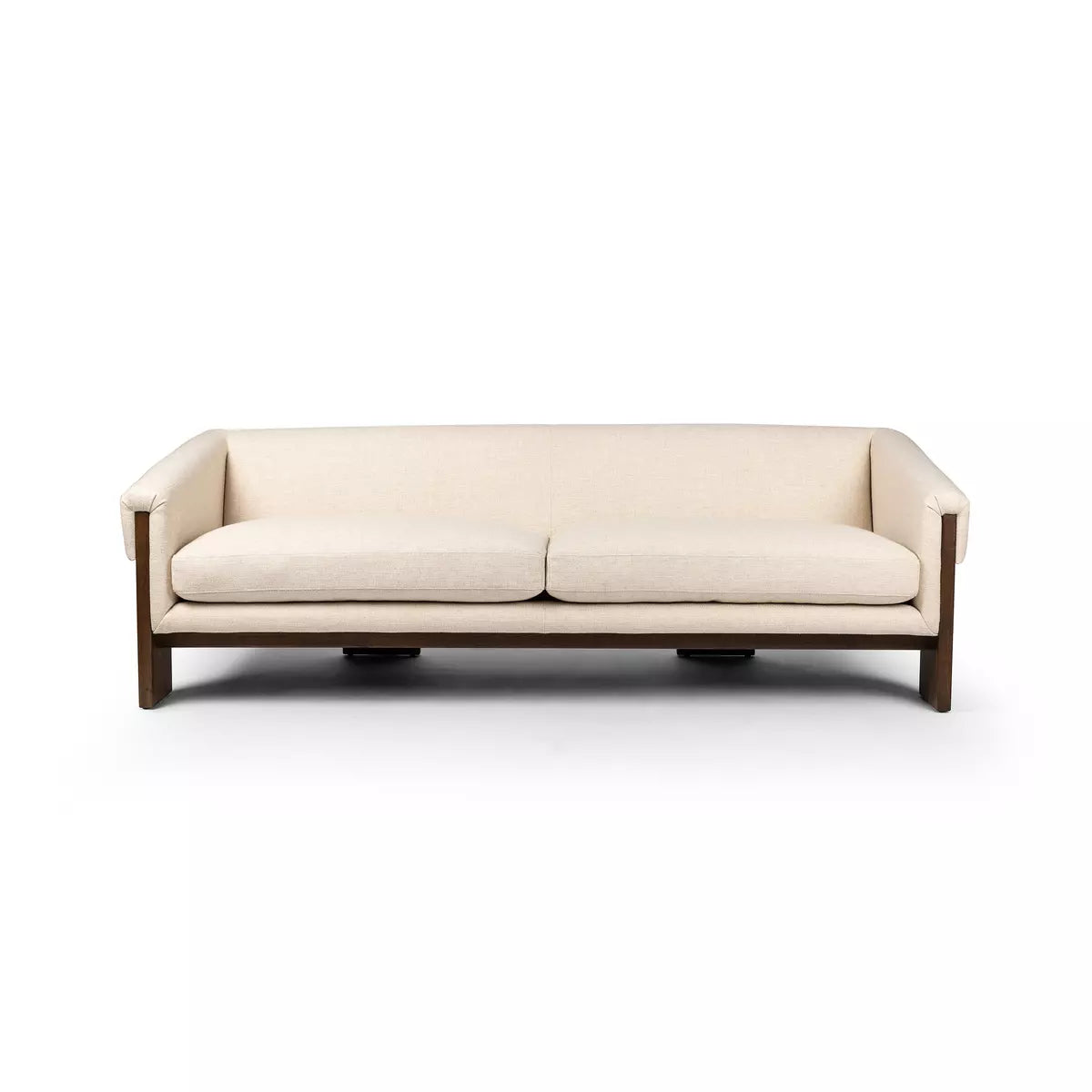 Floating Leather and Beech Sofa