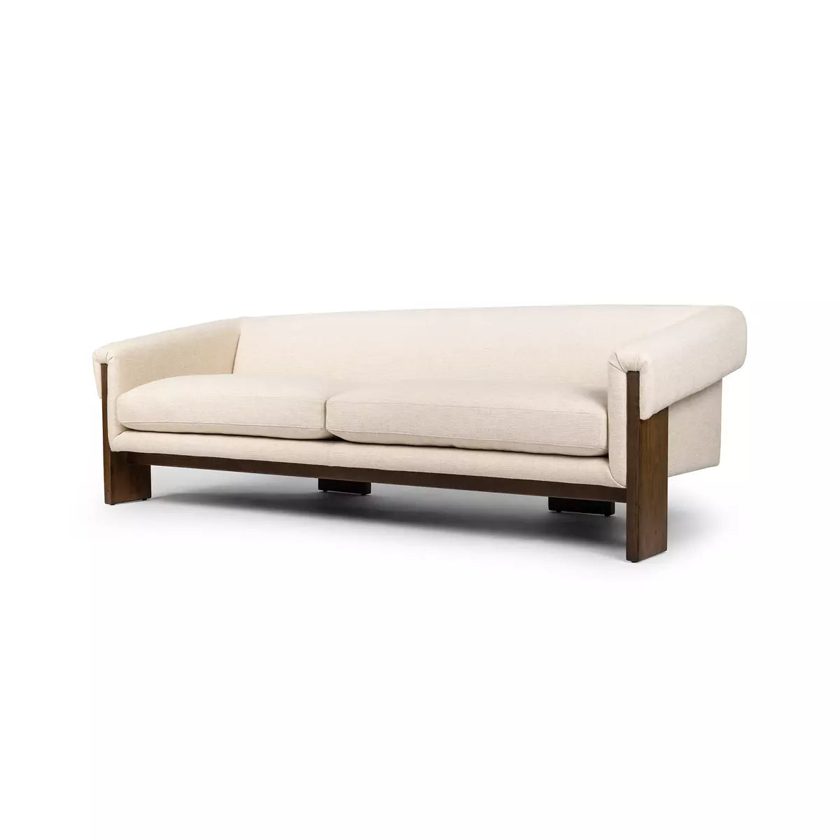 Floating Leather and Beech Sofa
