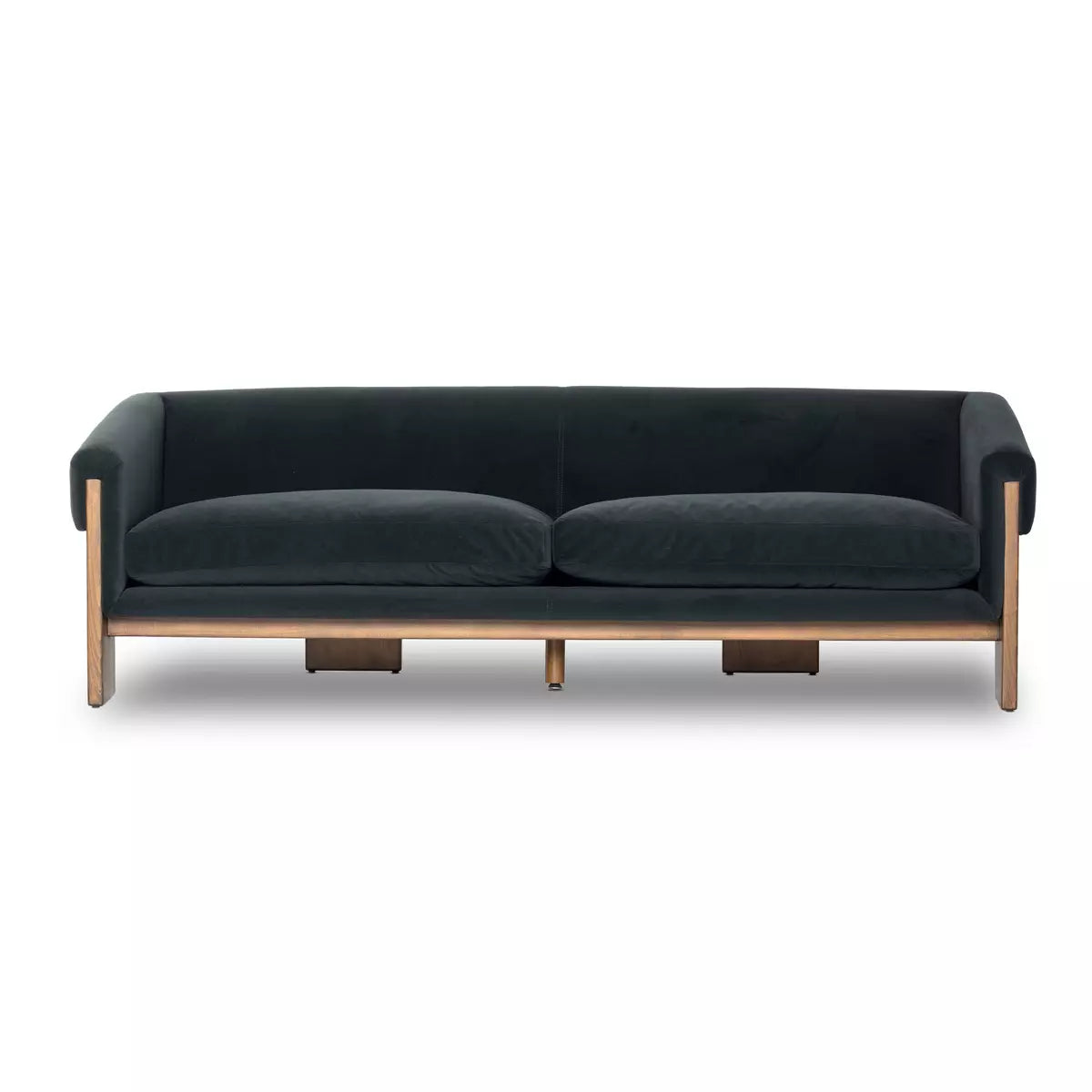 Floating Leather and Beech Sofa