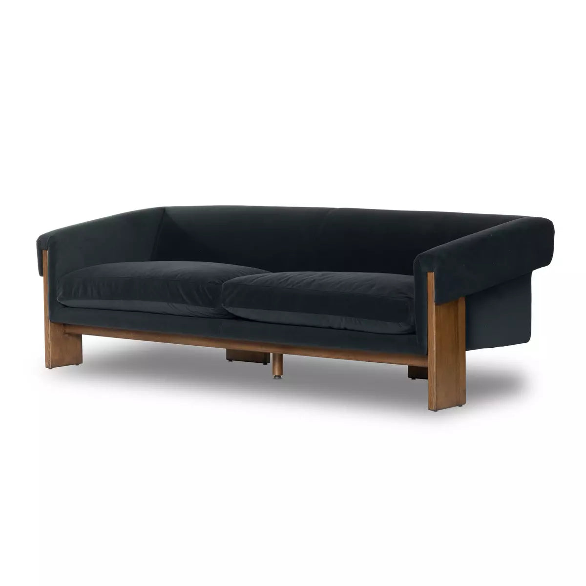 Floating Leather and Beech Sofa