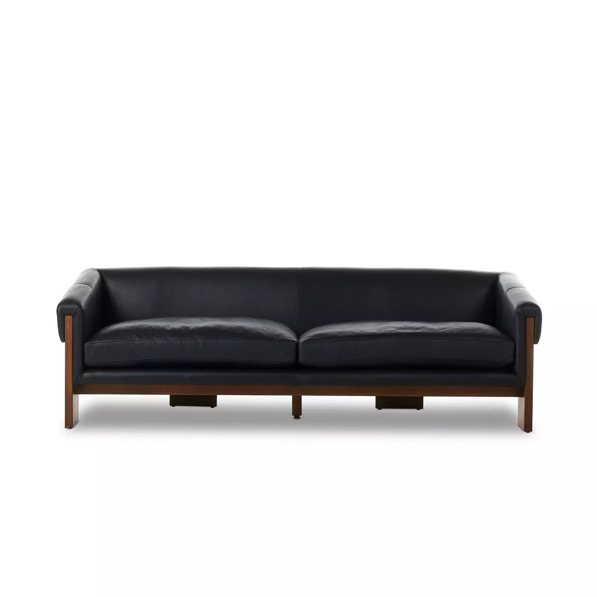 Floating Leather and Beech Sofa
