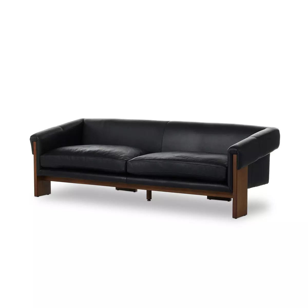 Floating Leather and Beech Sofa