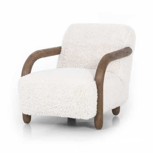 Faux Shearling & Parawood Chair