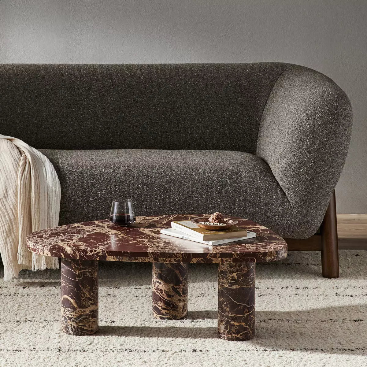 Small Dark Marble Coffee Table
