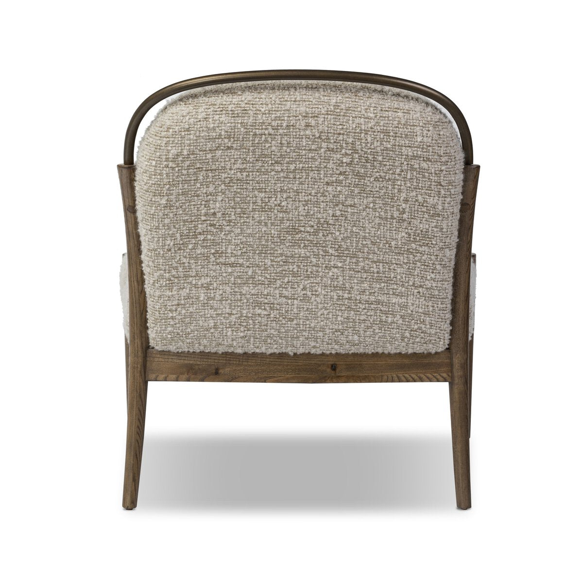 Ash and Iron Frame Boucle Accent Chair