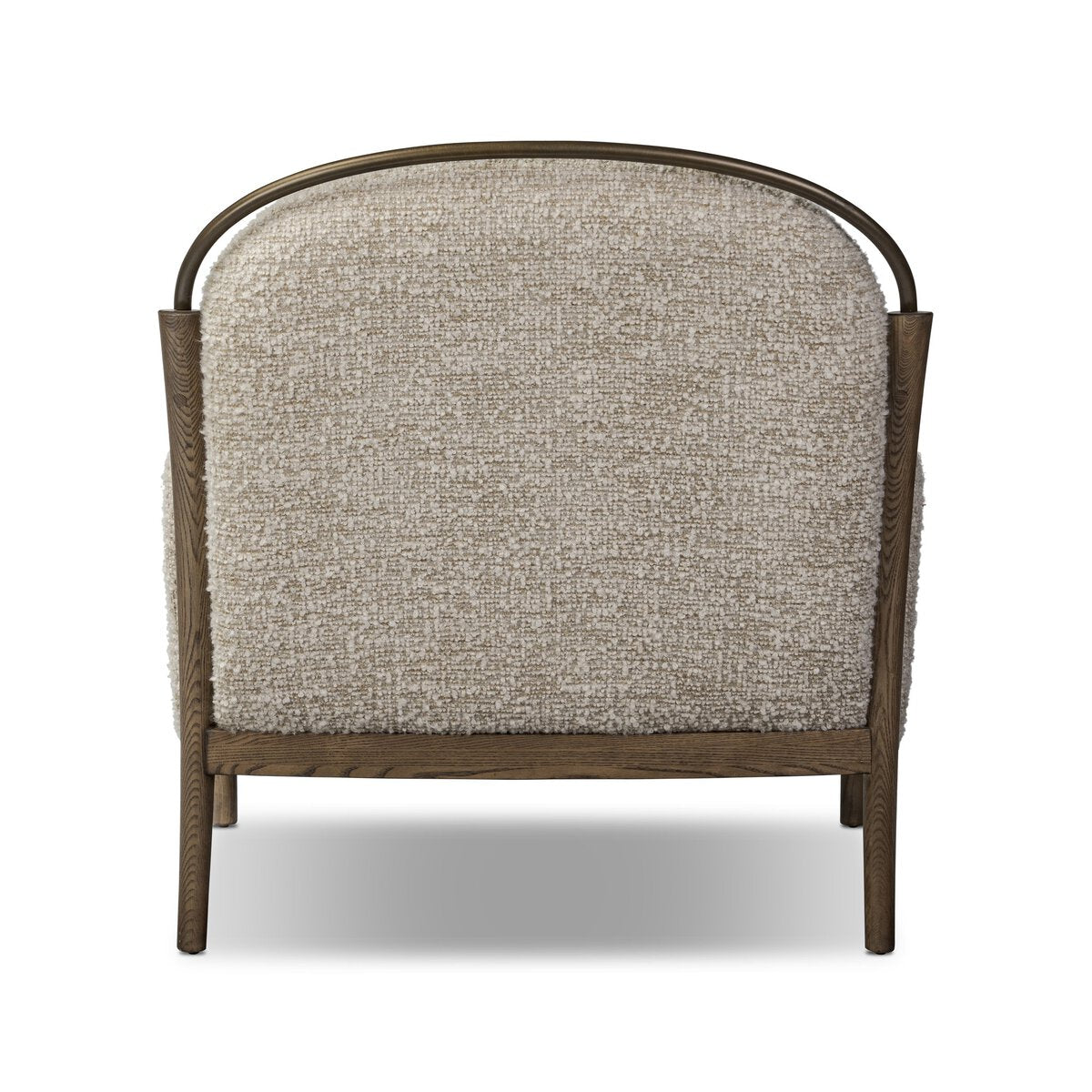 Ash and Iron Frame Boucle Chaise