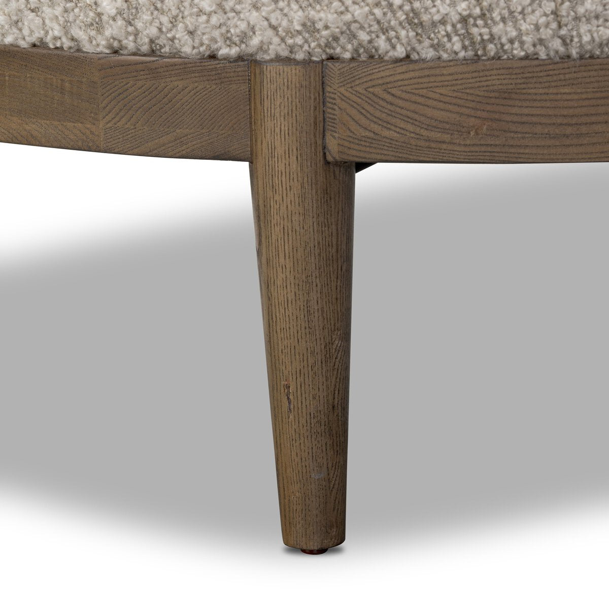 Ash and Iron Frame Boucle Chaise