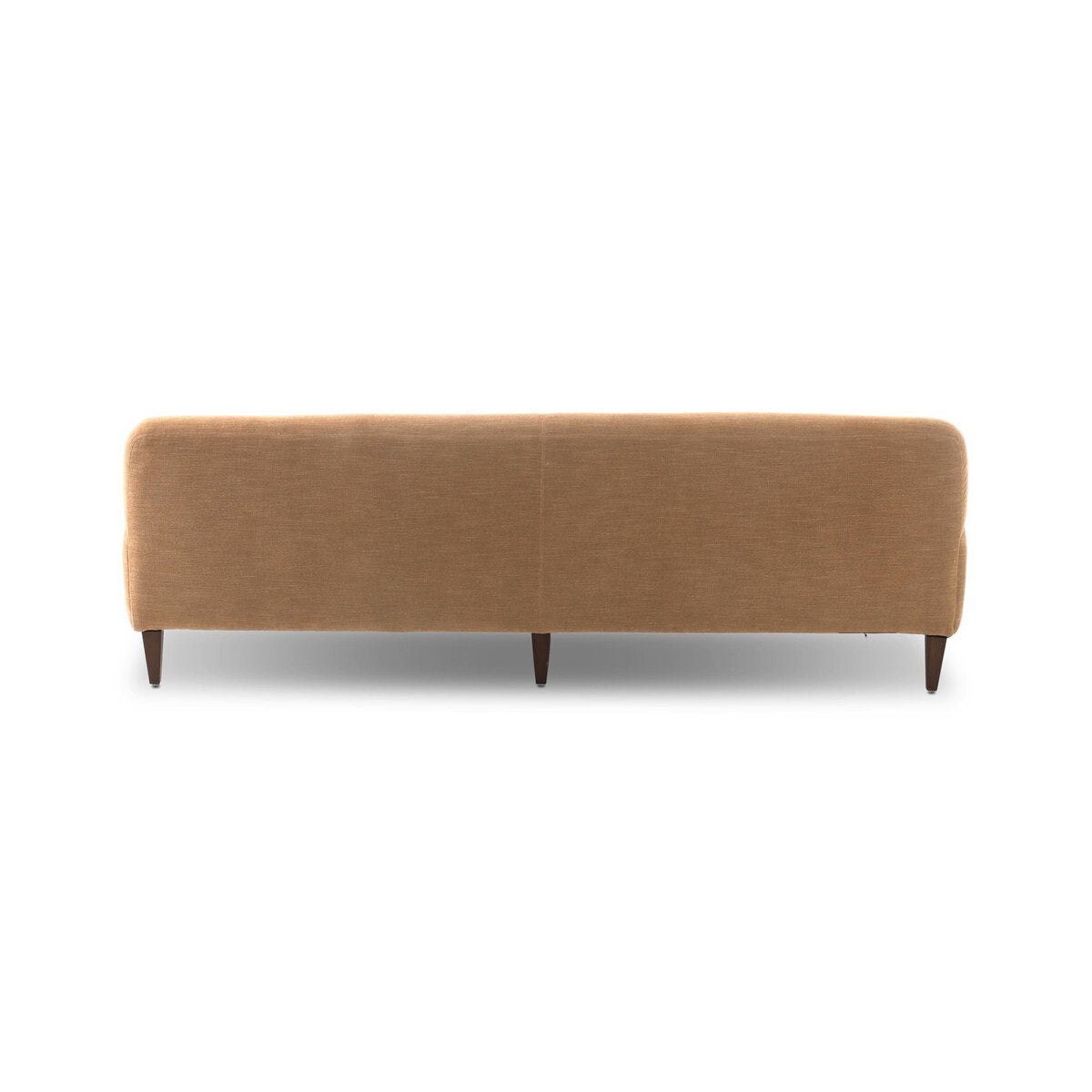 Chenille Sofa with Brass Casters