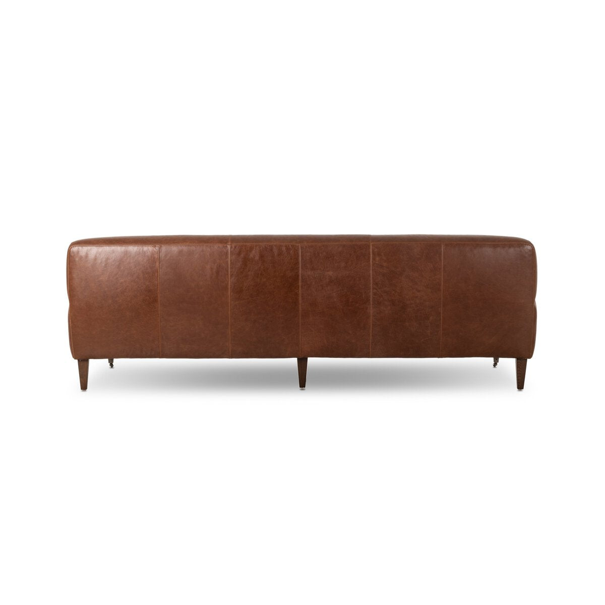 Chenille Sofa with Brass Casters