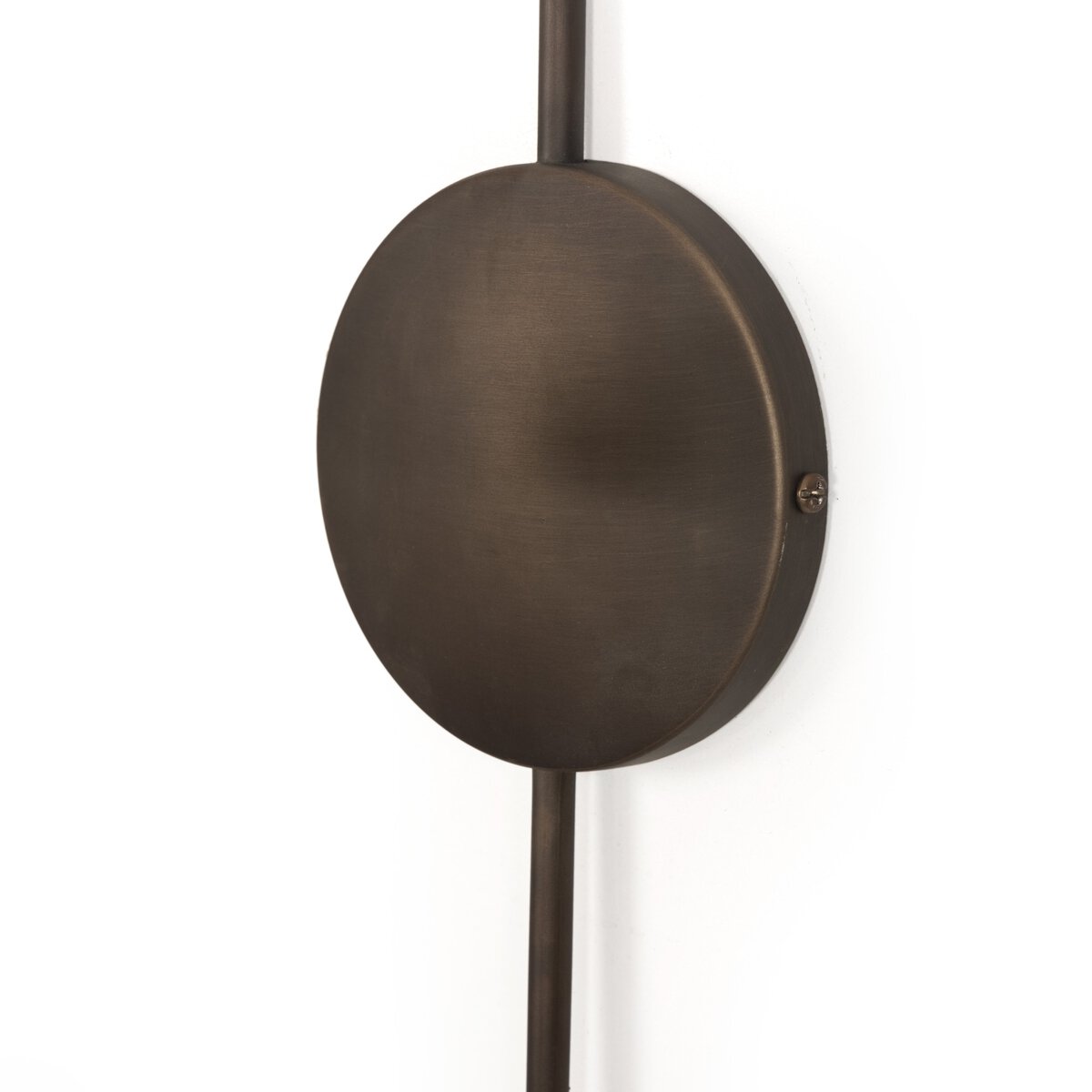 Linen and Brass Swan Neck Wall Sconce