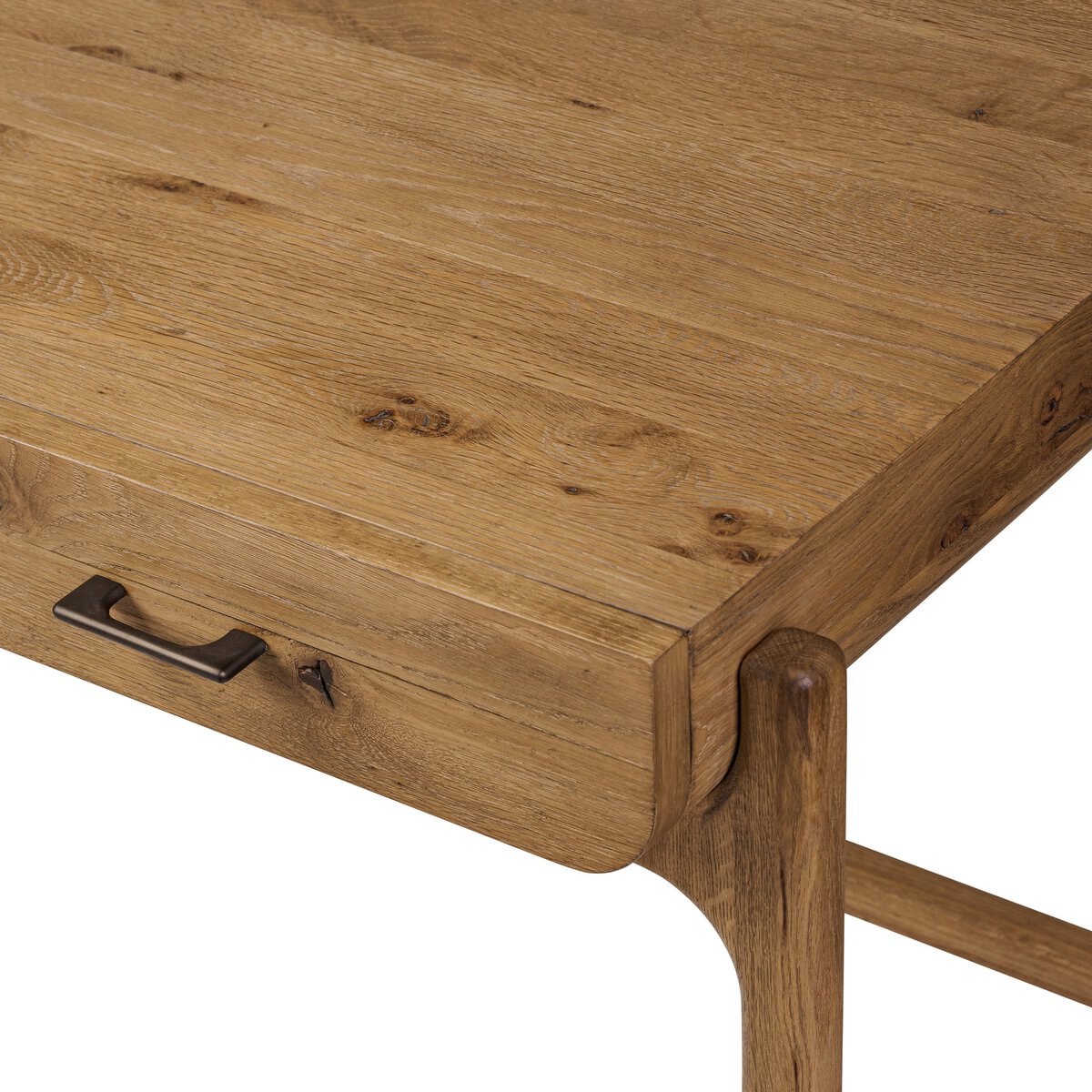 Resawn Oak 3 Drawer Desk
