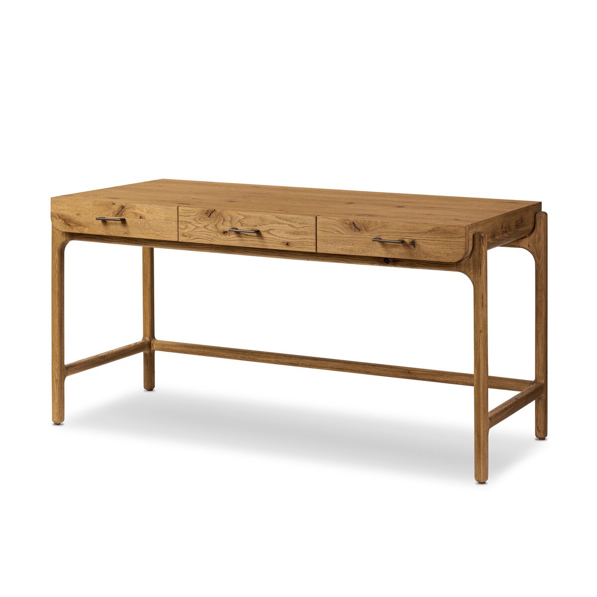 Resawn Oak 3 Drawer Desk