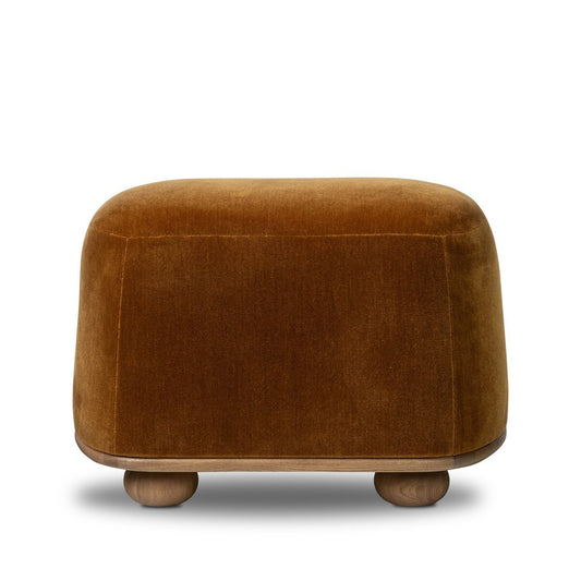 Tapered Oval Ottoman with Bun Feet