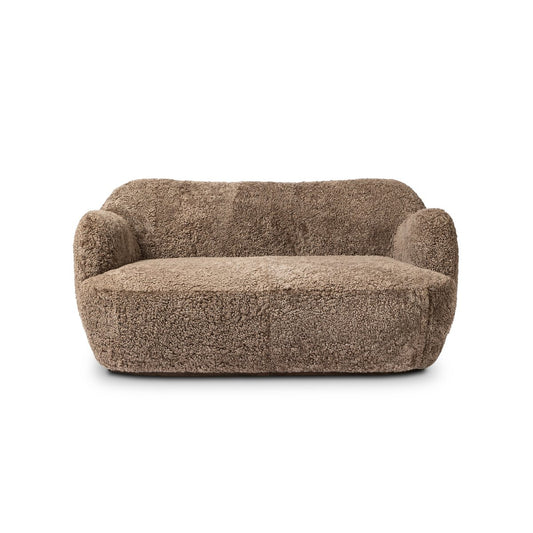 Shearling Loveseat with Enveloped Frame