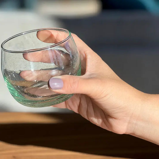 Clear Moroccan Stemless Goblet