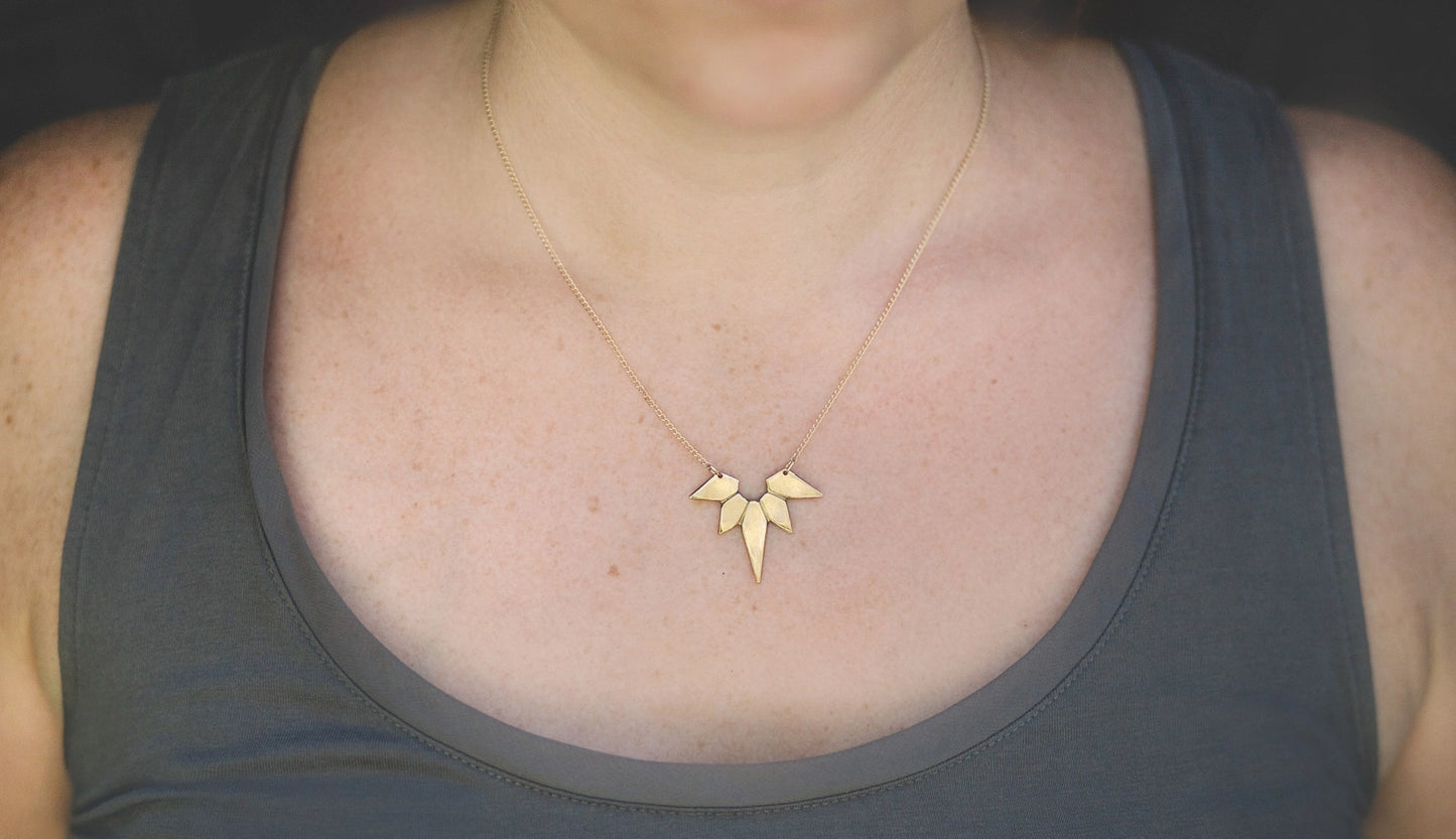 Nova Brass Necklace