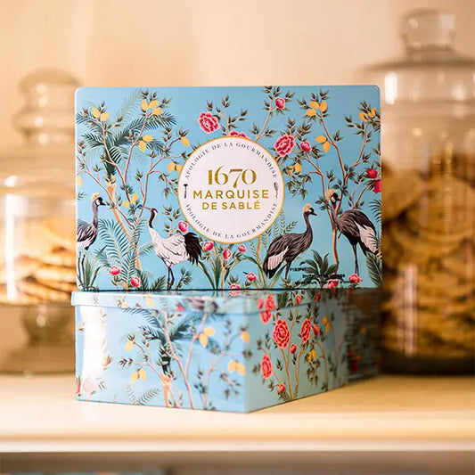 Marquise de Sable Invitation to Travel Tin of Assorted Shortbread Cookies