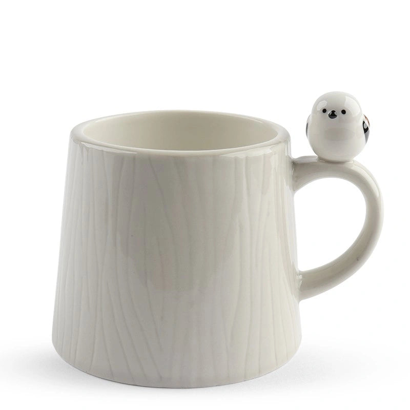Mug Tree with Sparrow White