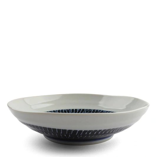 Tobikanna Blue Shallow Bowl 8.25"