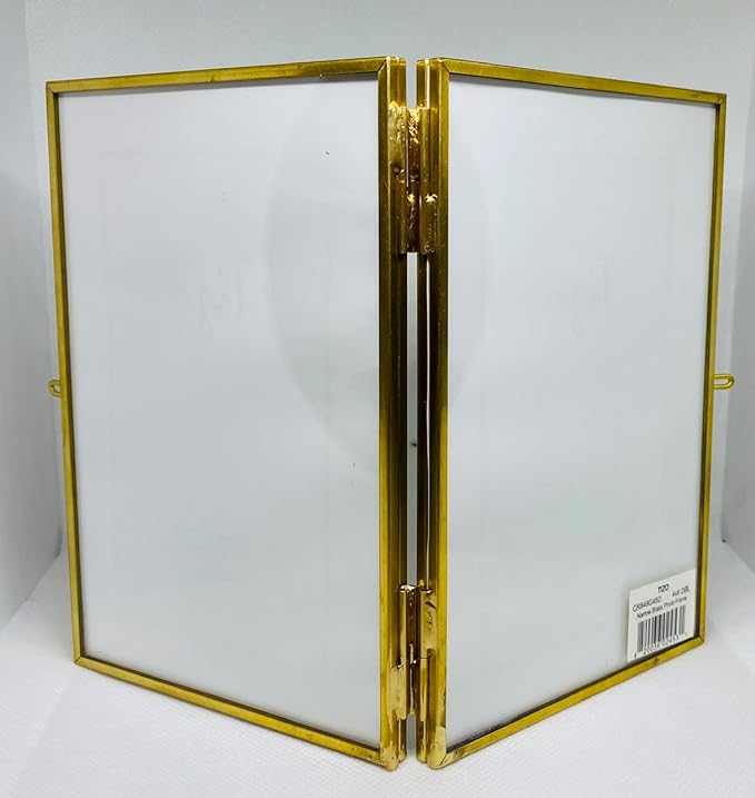Brass Photo Double Frame 4"x 6"