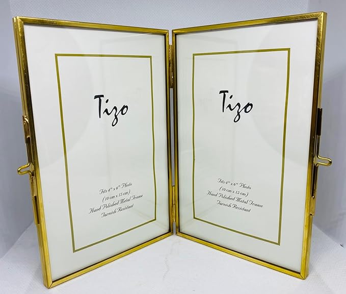 Brass Photo Double Frame 4"x 6"