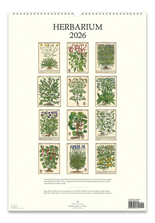 Herbarium 2026 Wall Calendar